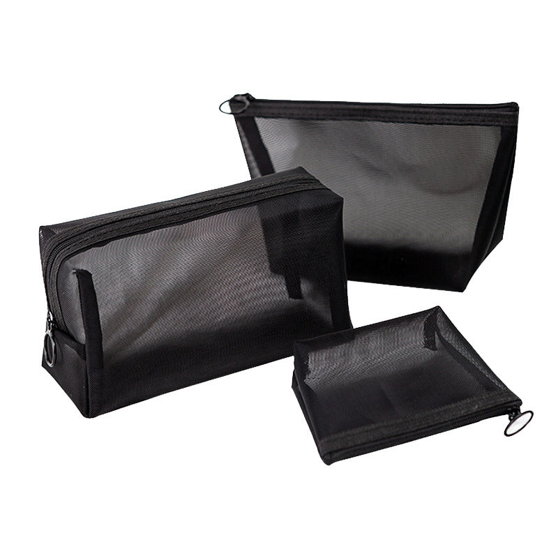 Transparent Mesh Portable Travel Toiletry Bag